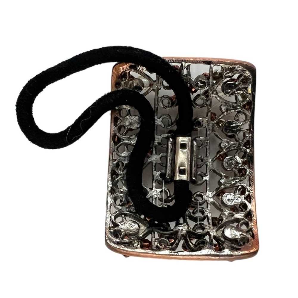 Pony Tail Holder Rectangular in Colors Bronze and Copper​​​​ - Picture 3 of 4